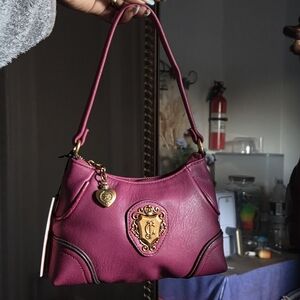 (SOLD ON DEPOP) Classy Deep Red Burgundy Juicy Couture shoulder bag